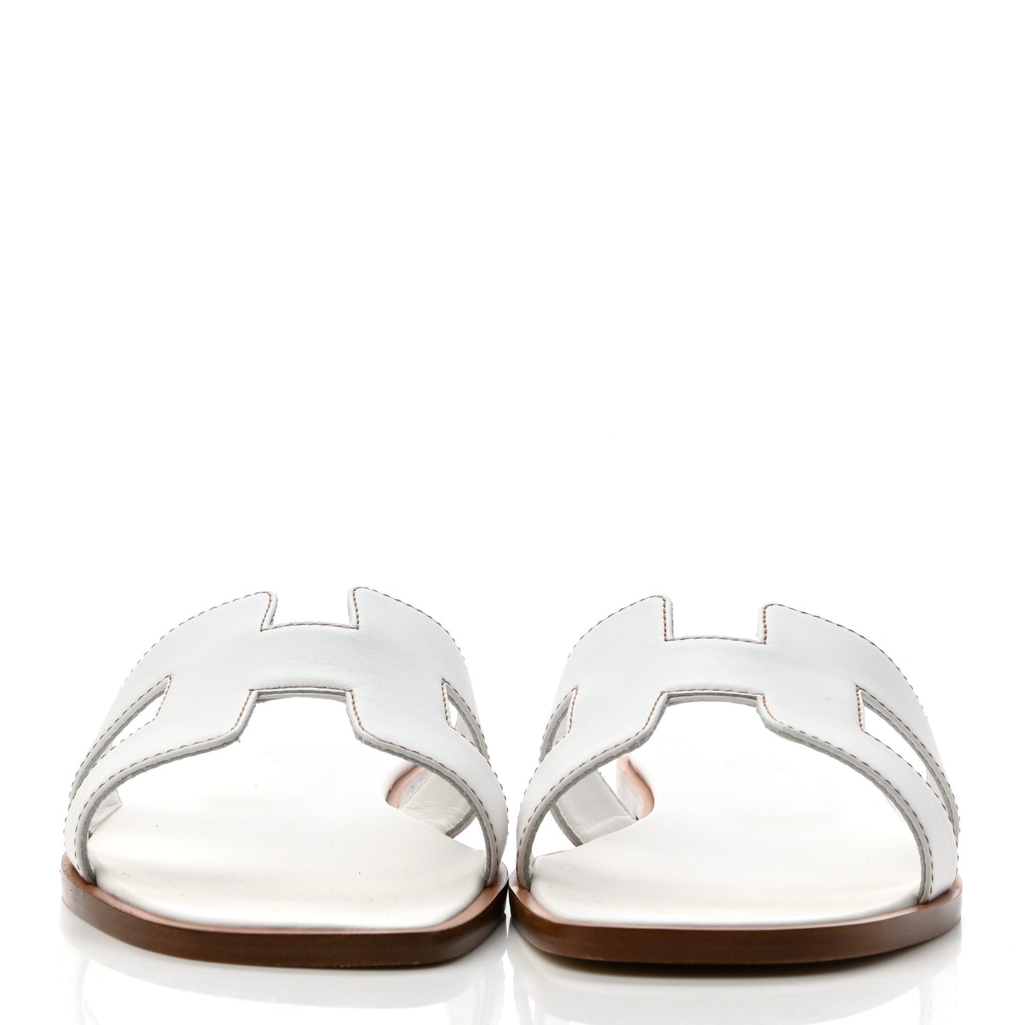 Box Calfskin Oran Sandals 37.5 White