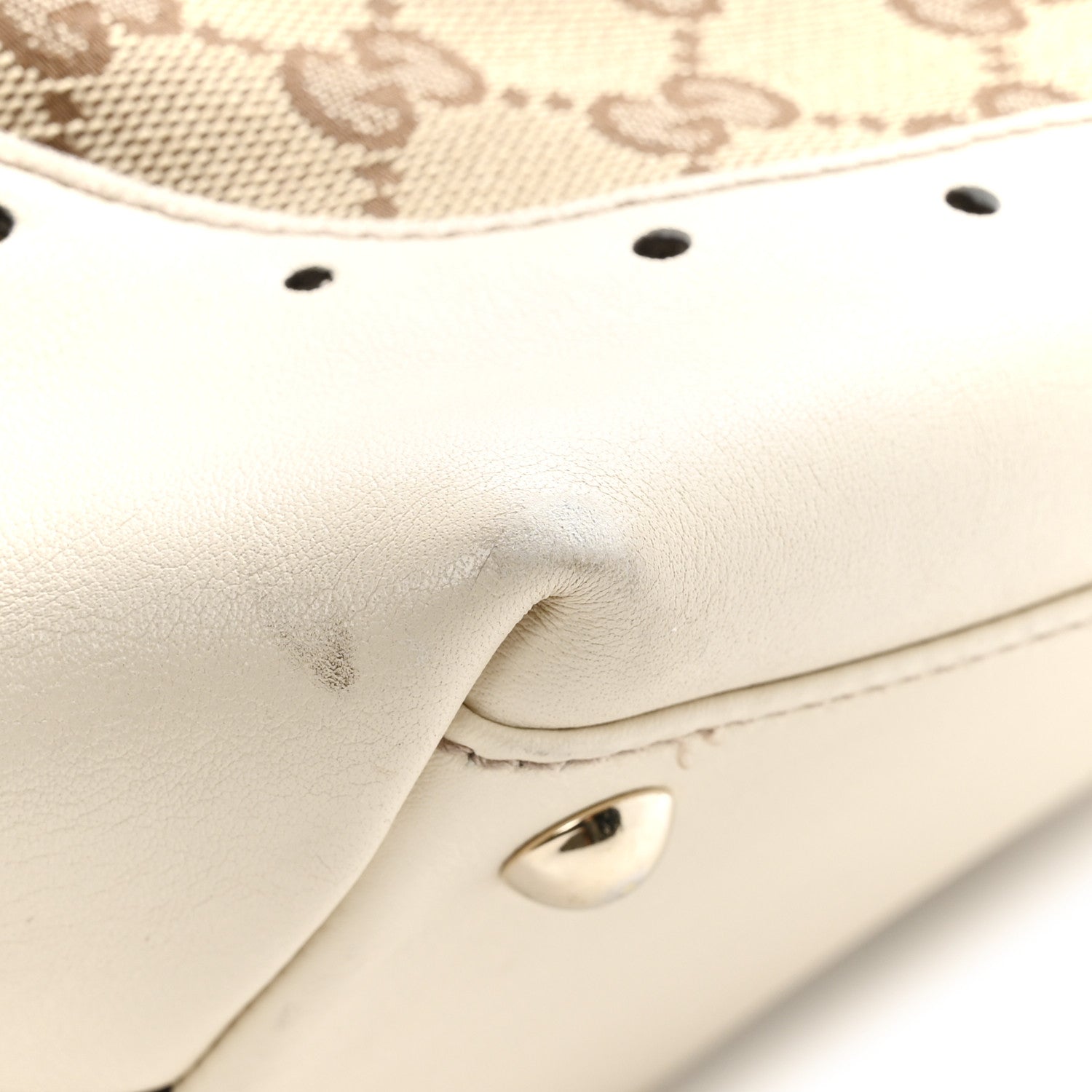 Gucci Monogram Large Punch Tote Off White 18 of 19