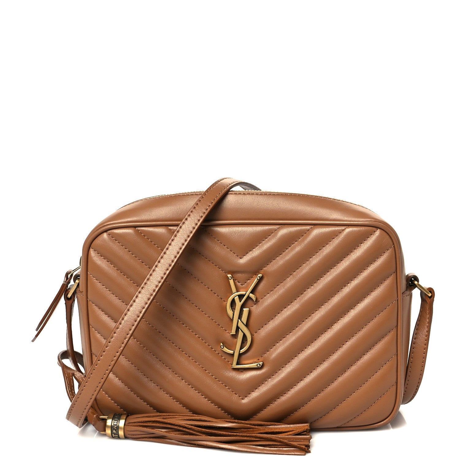 Saint Laurent Calfskin Matelasse Monogram Lou Camera Bag Cinnamon 1 of 11