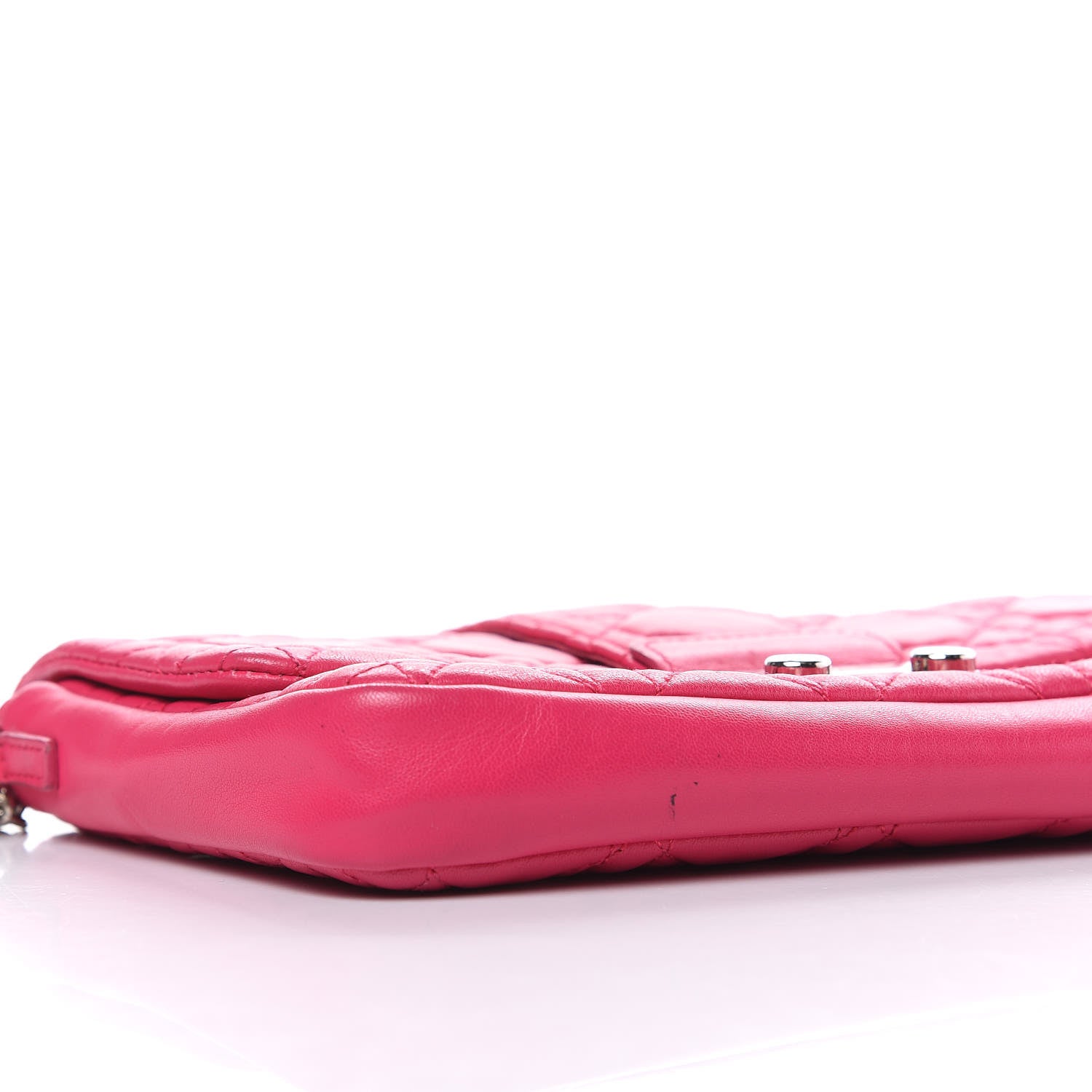 Christian Dior Lambskin Cannage New Lock Pouch Fuchsia 8 of 17