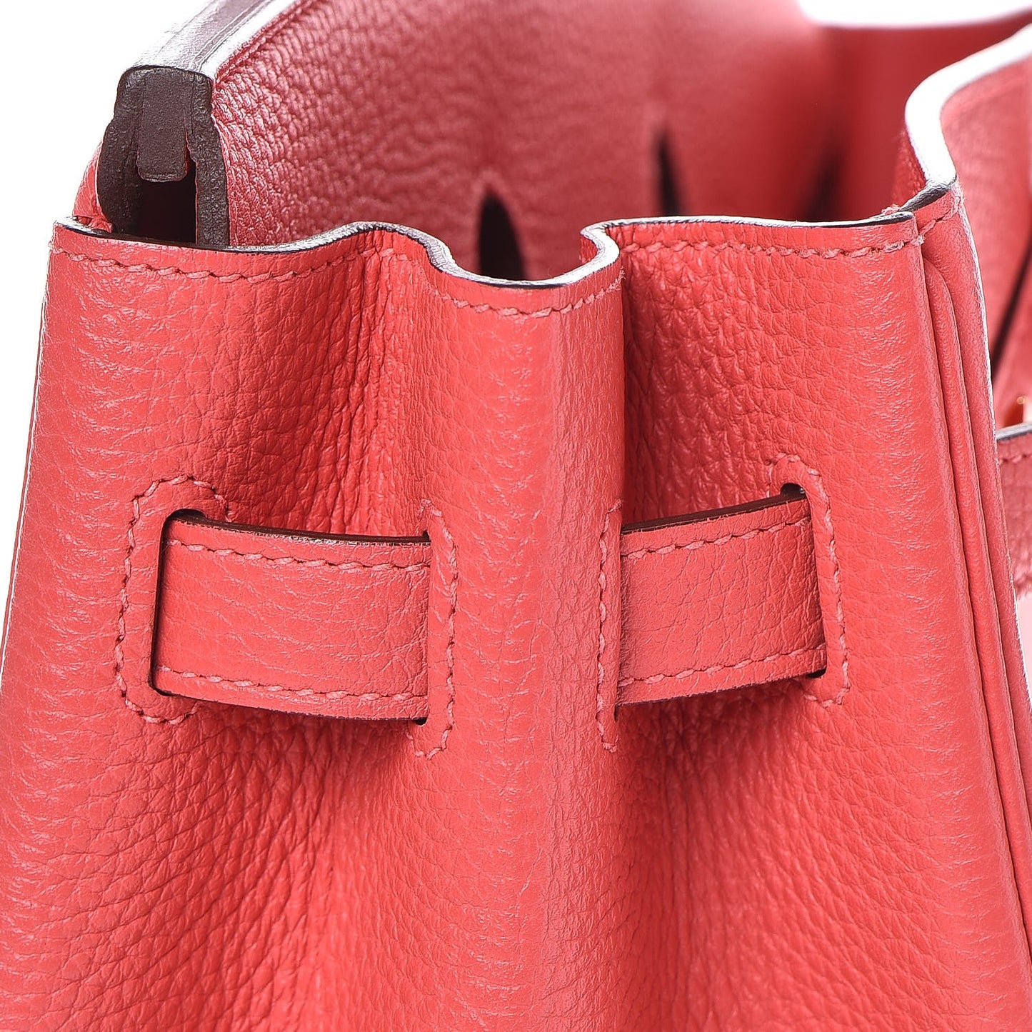 Taurillon Clemence Birkin 35 Rouge Pivoine