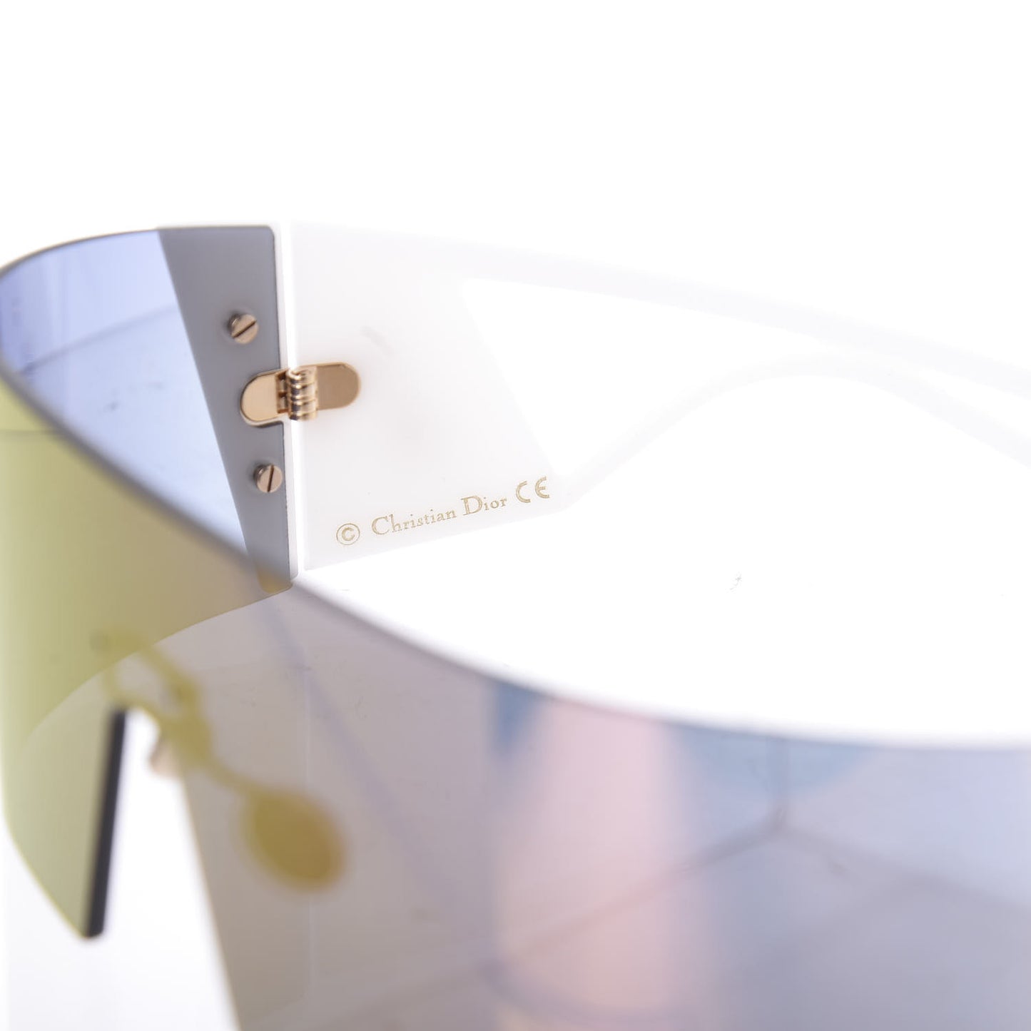 Acetate Mirrored KaleiDiorscopic Sunglasses Multicolor White