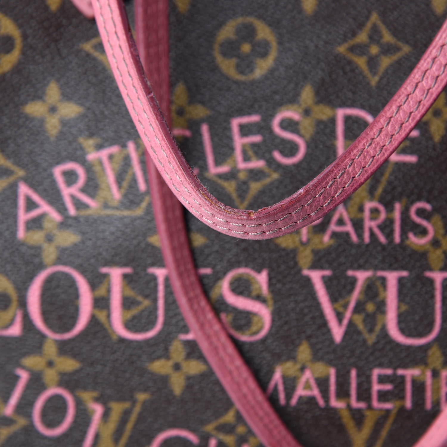 Louis Vuitton Monogram Articles de Voyage Ikat Neverfull GM Rose Velours 17 of 18