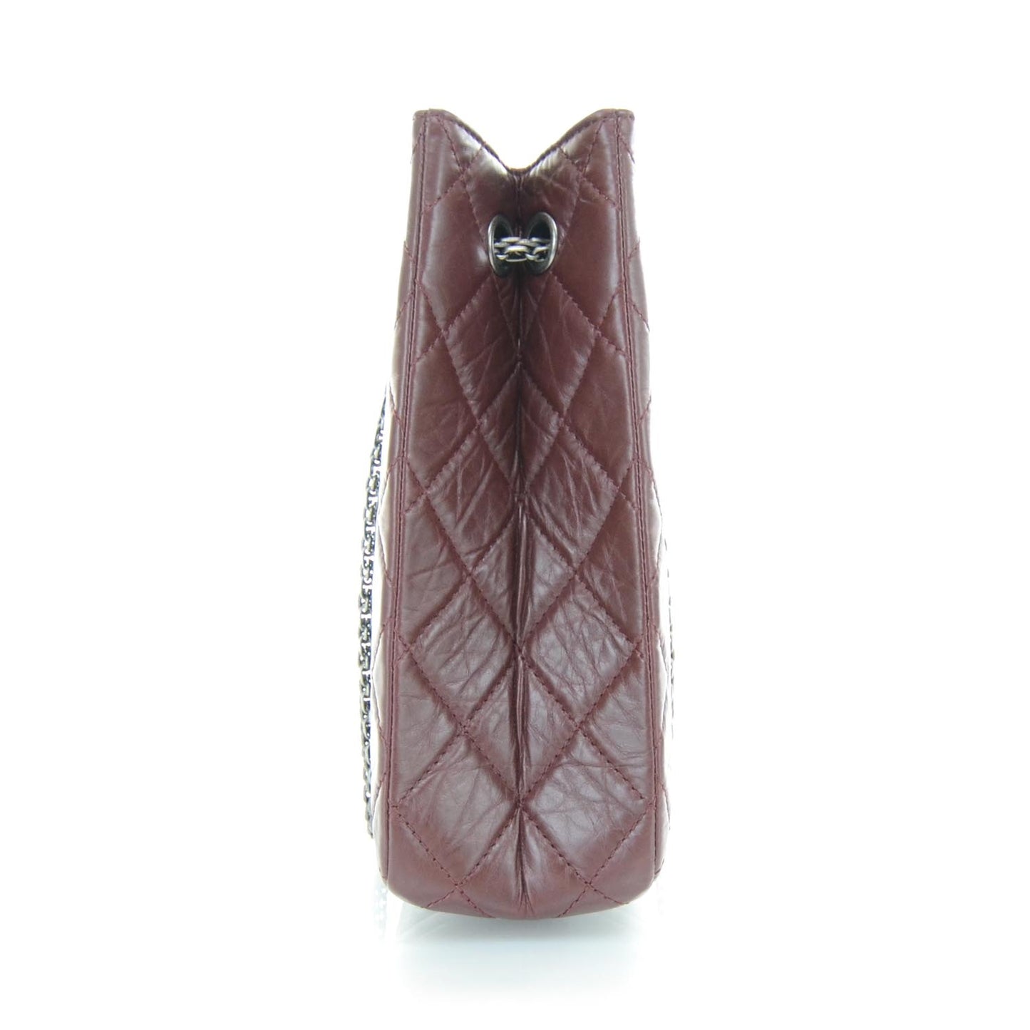 Aged Calfskin Reissue 2.55 Tote Bordeaux