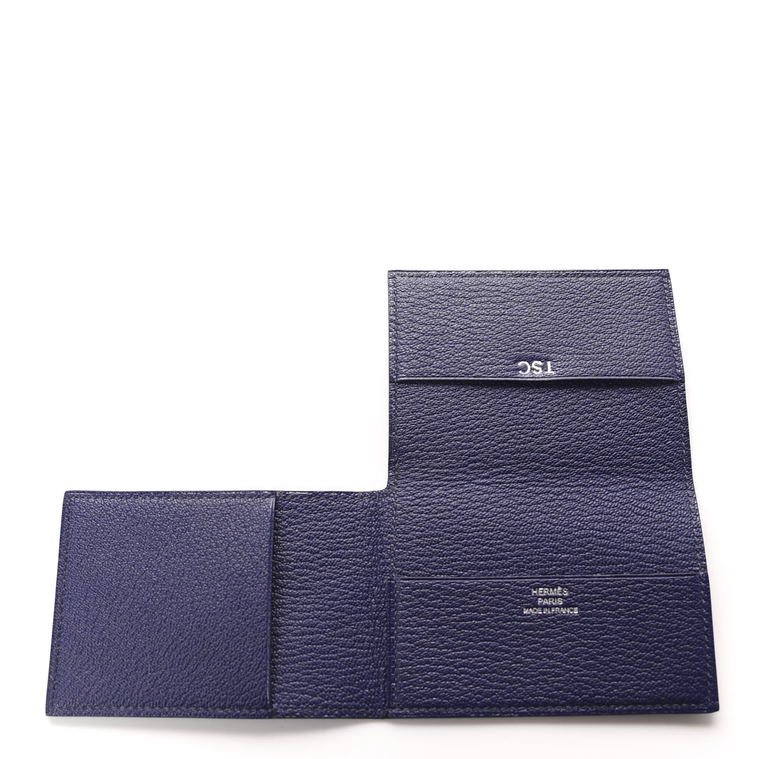 Hermes Chevre Mysore Guernesey Card Case Bleu Encre 5 of 7