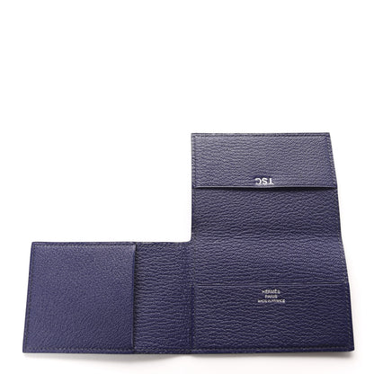 Hermes Chevre Mysore Guernesey Card Case Bleu Encre 5 of 7