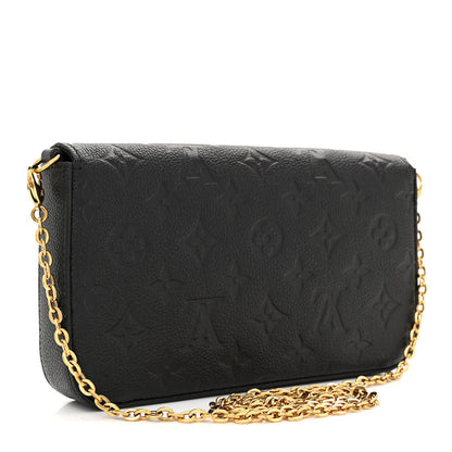 Louis Vuitton Empreinte Pochette Felicie Chain Wallet Black 4 of 15