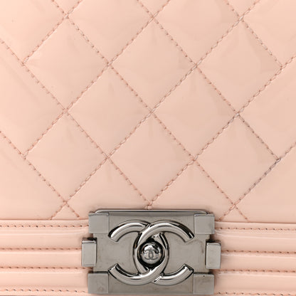 Chanel Patent Chevron New Medium Boy Flap Light Pink 8 of 10