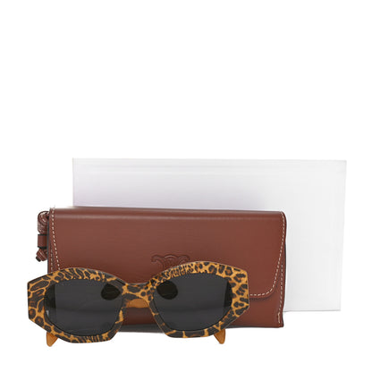 Celine Acetate Triomphe 01 Sunglasses CL 40238U Leopard 7 of 7