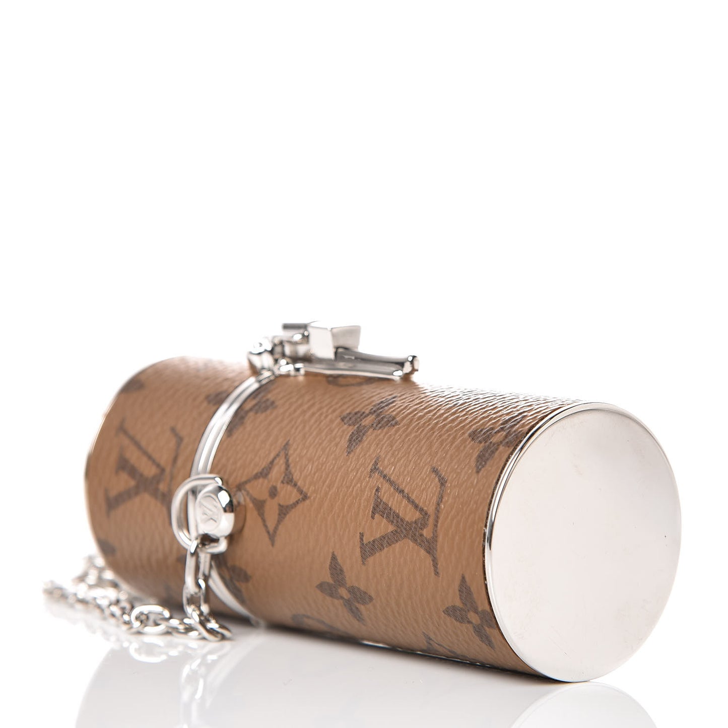 Reverse Monogram Chain Lipstick Case