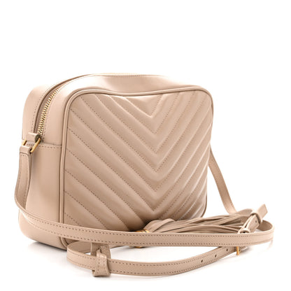 Saint Laurent Calfskin Matelasse Monogram Lou Camera Bag Dark Beige 3 of 14