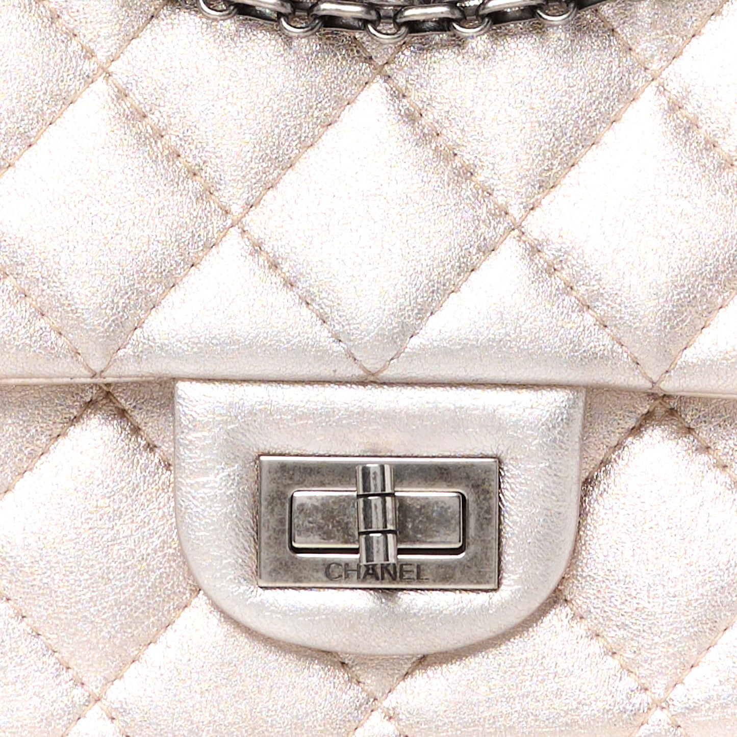 Metallic Aged Calfskin Quilted 2.55 Reissue 226 Flap Light Pink