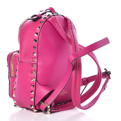 Valentino Garavani Calfskin Mini Rockstud Backpack Fuxia 3 of 7