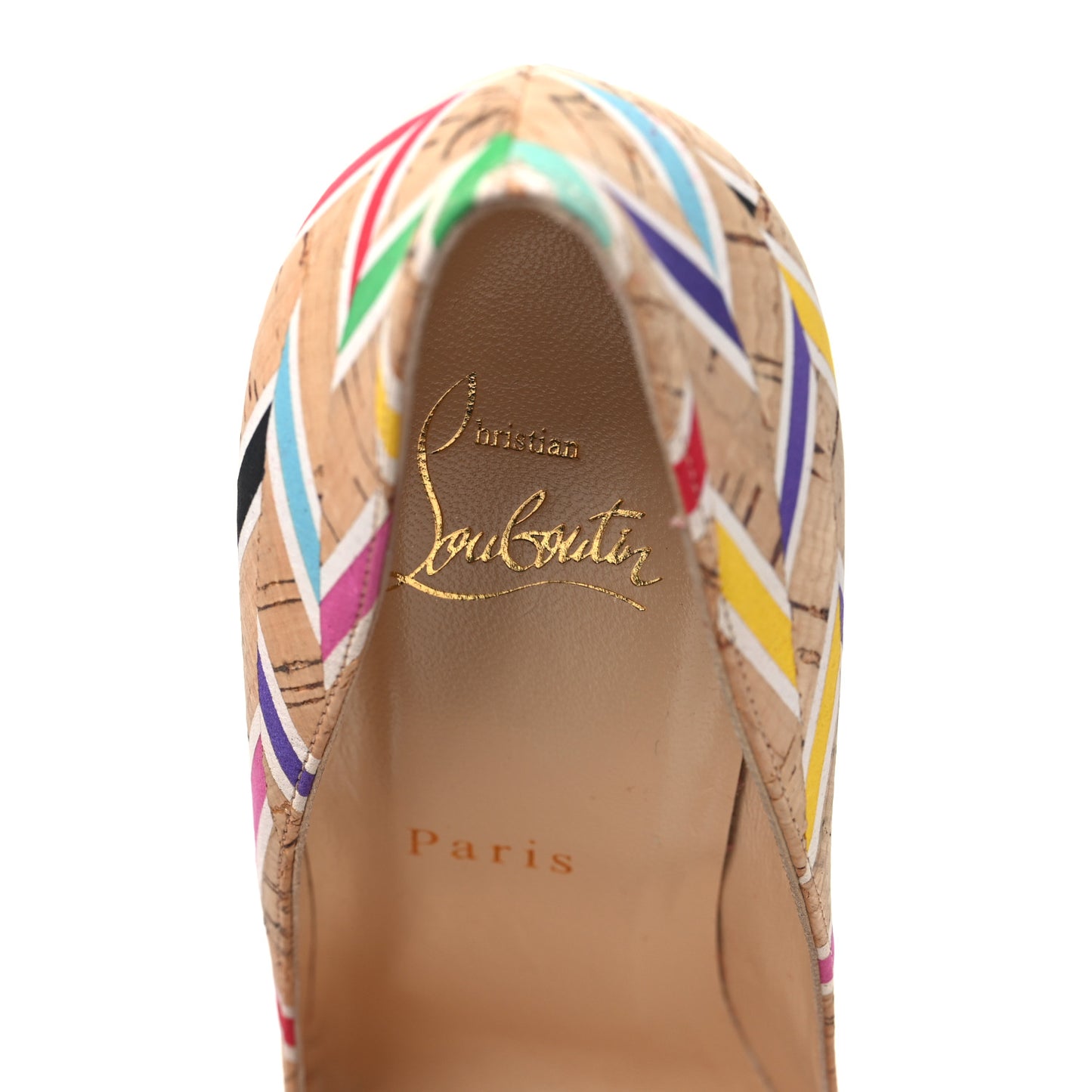 Cork Chevron Pigalle Follie 100 Pumps 38 Multicolor