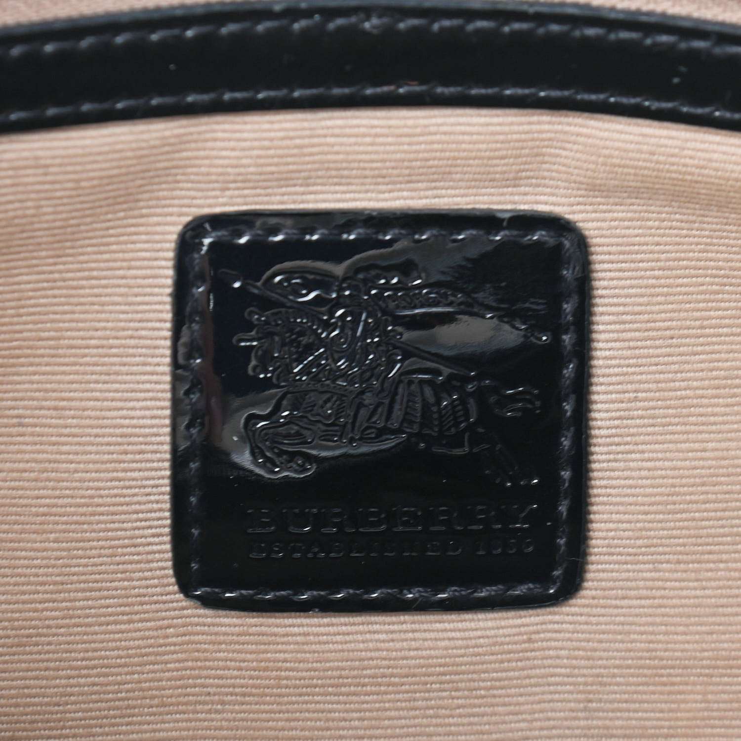 Burberry Supernova Check Patent Small Chester Bowling Bag Black 9 of 13