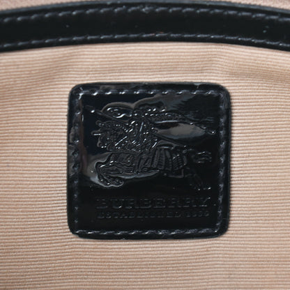 Burberry Supernova Check Patent Small Chester Bowling Bag Black 9 of 13