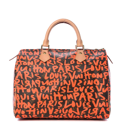 Louis Vuitton Monogram Graffiti Speedy 30 Orange 1 of 14