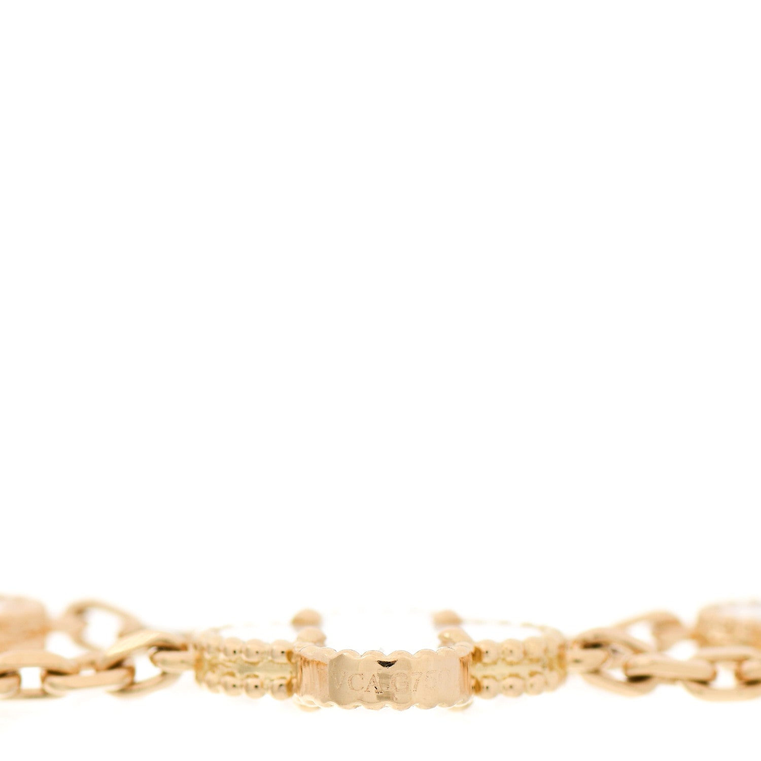 Van Cleef & Arpels 18K Yellow Gold Mother of Pearl 20 Motifs Vintage Alhambra Necklace 4 of 6