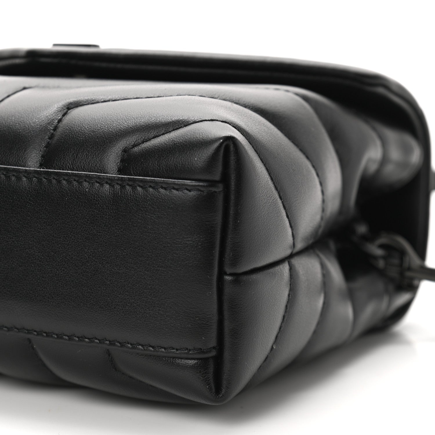 Saint Laurent Calfskin Y Quilted Monogram Toy Loulou Crossbody Bag Black 9 of 10