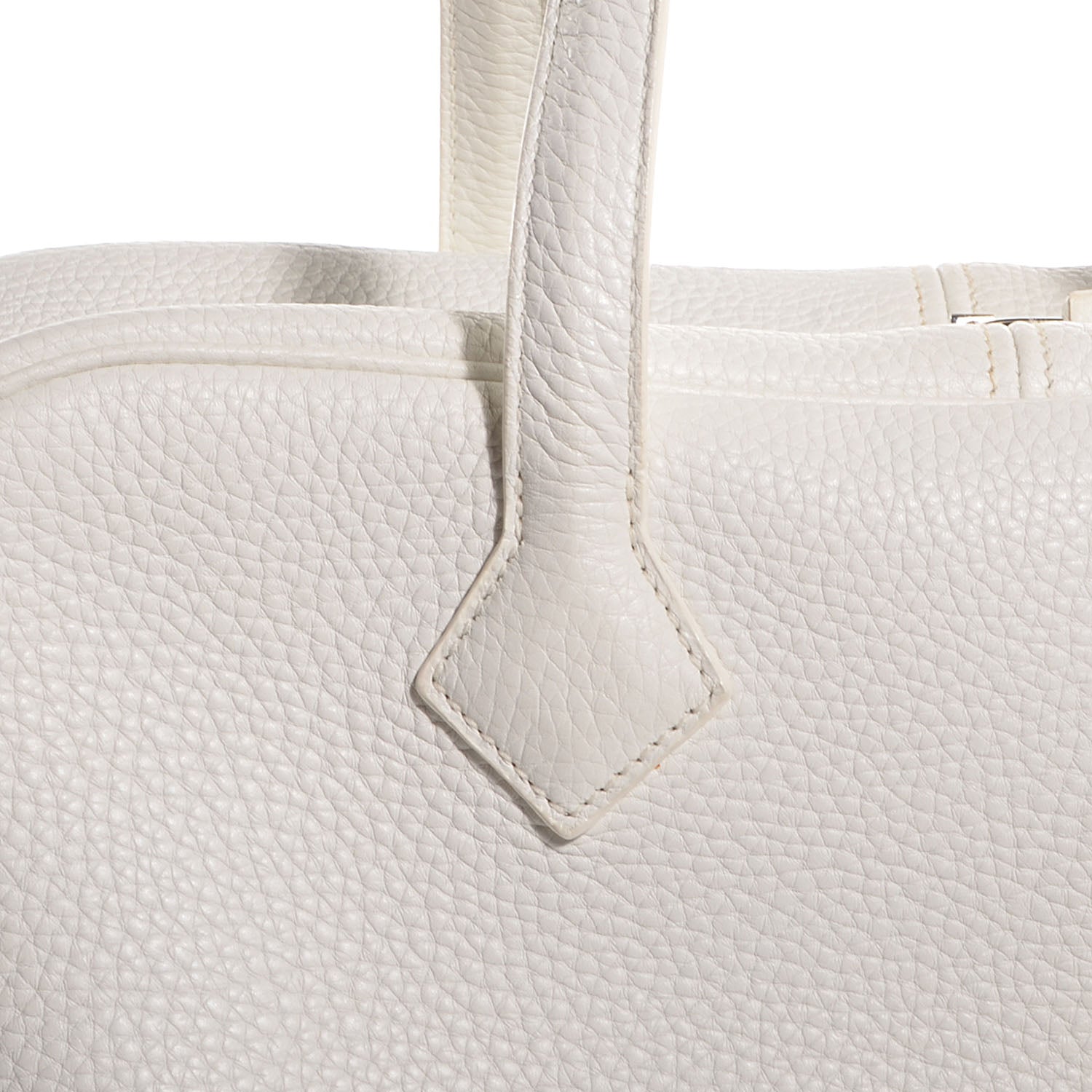 Hermes Taurillon Clemence Victoria II 35 White 8 of 17