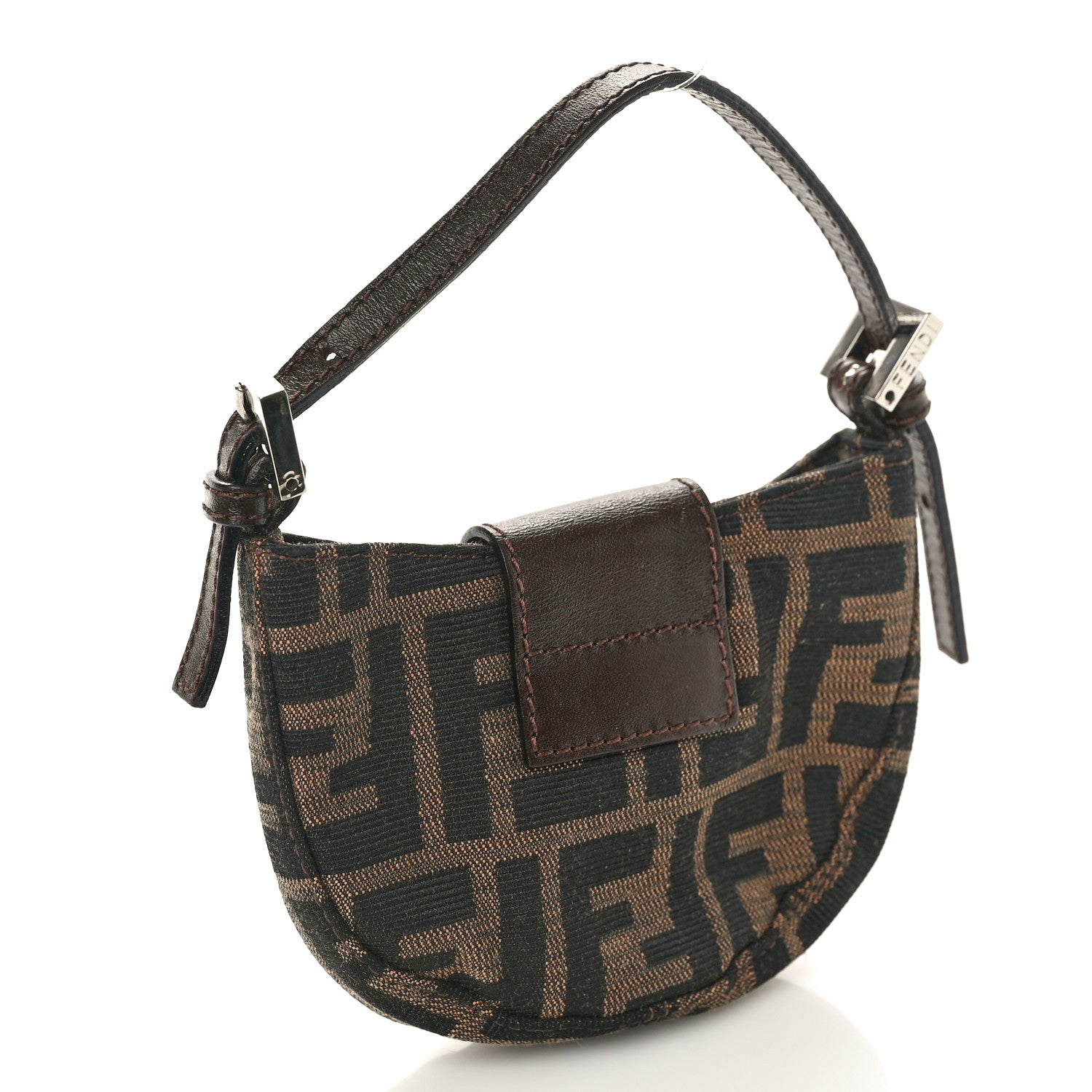 Fendi Zucca Mini Half Moon Baguette Tobacco 3 of 9