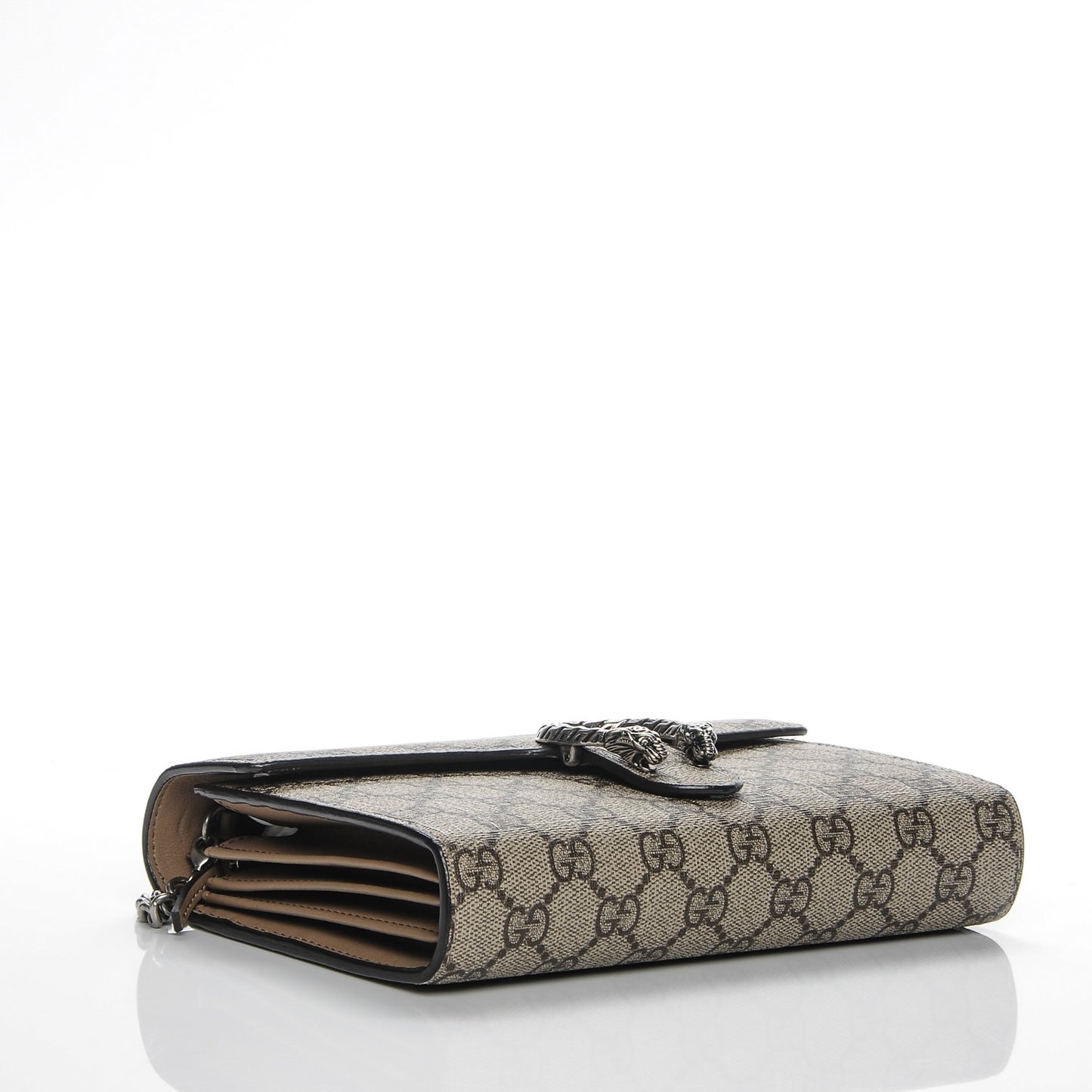GG Supreme Monogram Mini Dionysus Chain Wallet Beige Taupe