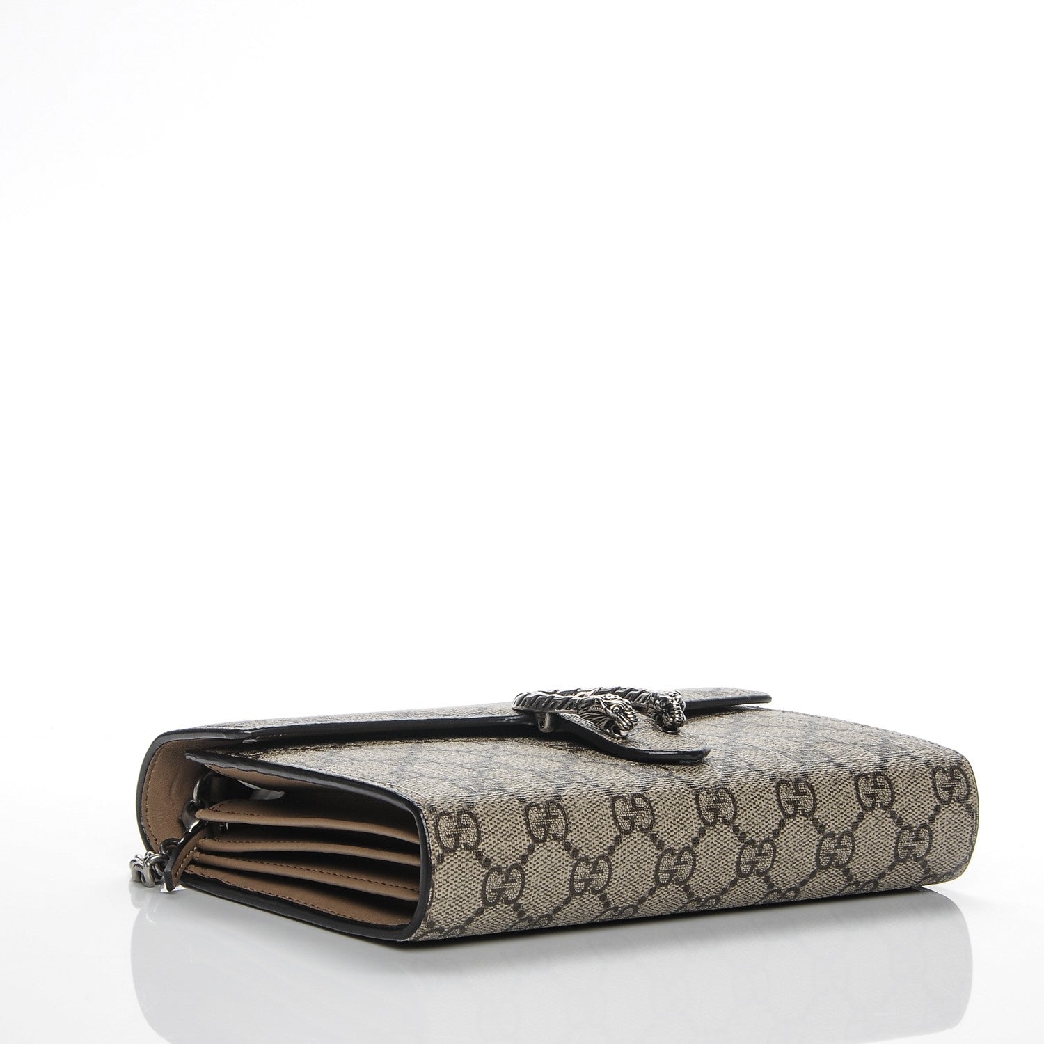 Gucci GG Supreme Monogram Mini Dionysus Chain Wallet Beige Taupe 4 of 7