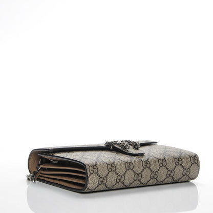 Gucci GG Supreme Monogram Mini Dionysus Chain Wallet Beige Taupe 4 of 7