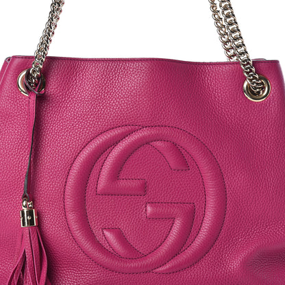 Gucci Cellarius Calfskin Medium Soho Chain Shoulder Bag Bright Bouganville 12 of 12