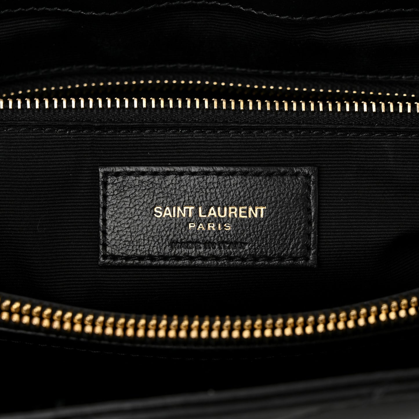 Calfskin Y Quilted Monogram Large Loulou Chain Satchel Black