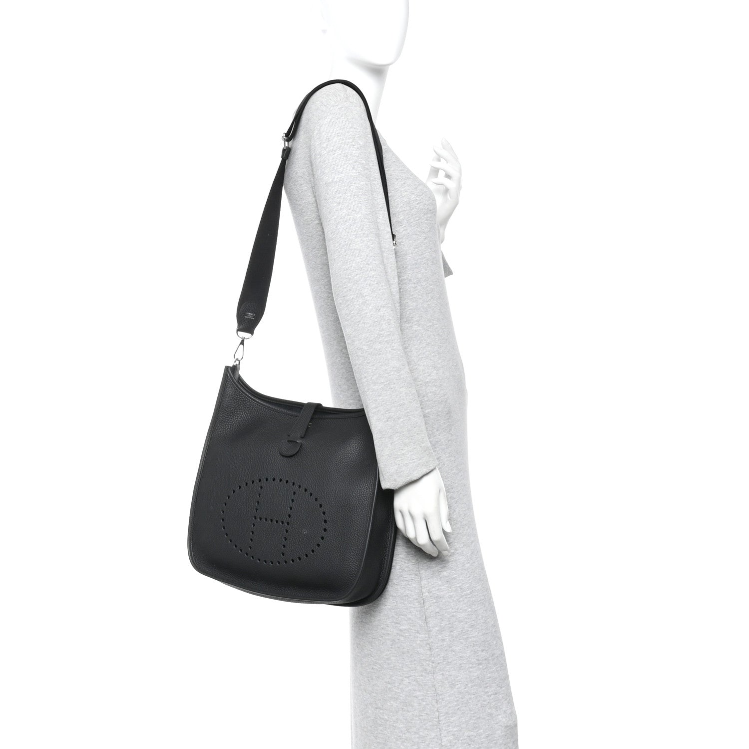 Hermes Taurillon Clemence Evelyne III GM Black 2 of 11