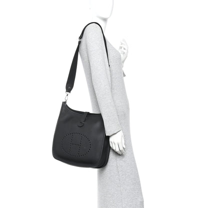 Hermes Taurillon Clemence Evelyne III GM Black 2 of 11