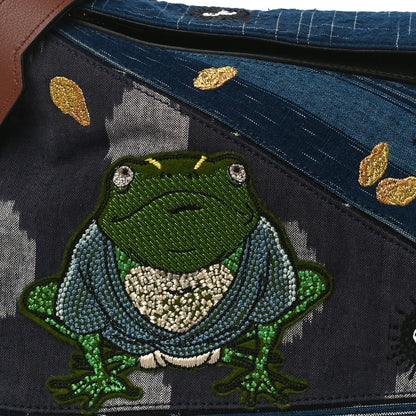 Loewe X SPIRITED AWAY Embroidered Denim Calfskin Puzzle Bag Blue Multicolor 7 of 9