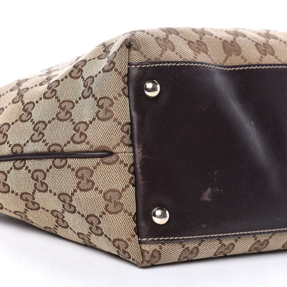 Gucci Monogram Medium New Britt Tote Brown 8 of 19