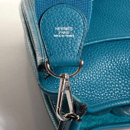 Hermes Taurillon Clemence Evelyne III PM Bleu Izmir 12 of 14
