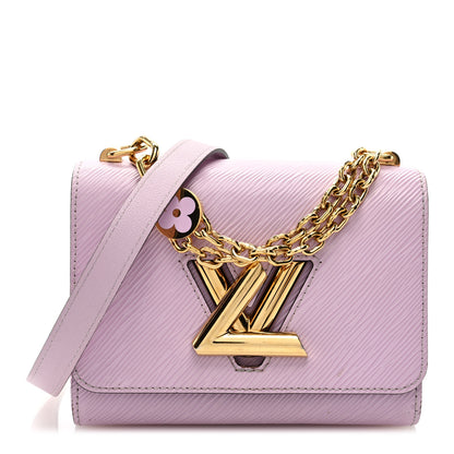 Louis Vuitton Epi Twist Monogram Flower Chain Shoulder Bag MM Wisteria Pink Purple 1 of 11
