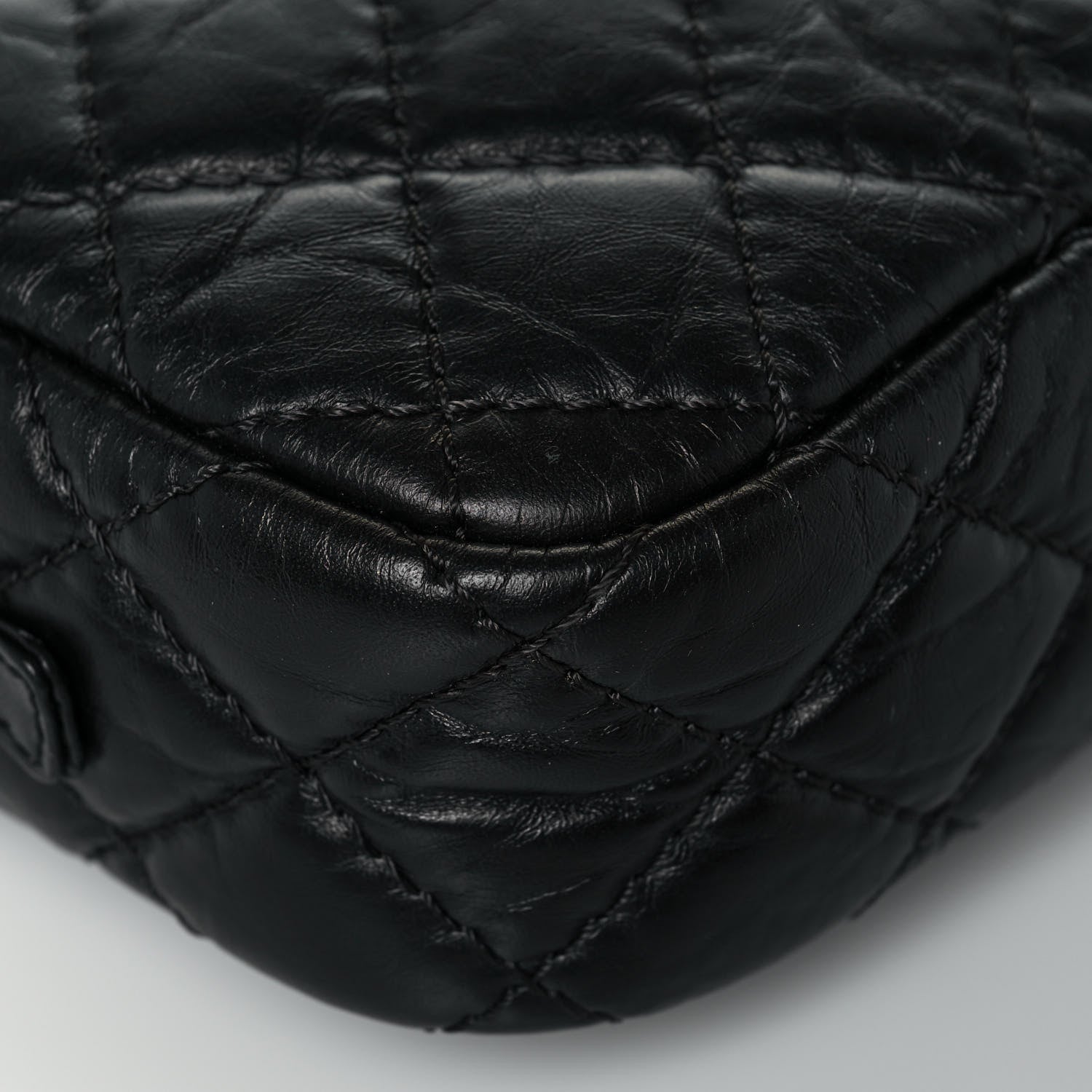 Chanel Aged Calfskin Quilted Mini Reissue Camera Case Black 9 of 12