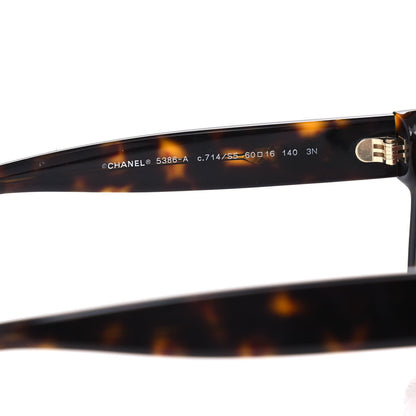 Chanel Acetate Butterfly Sunglasses 5386 Dark Tortoise 5 of 8