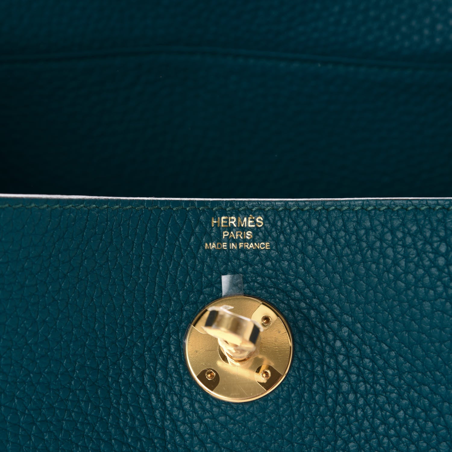 Hermes Taurillon Clemence Lindy 26 Vert Bosphore 8 of 10