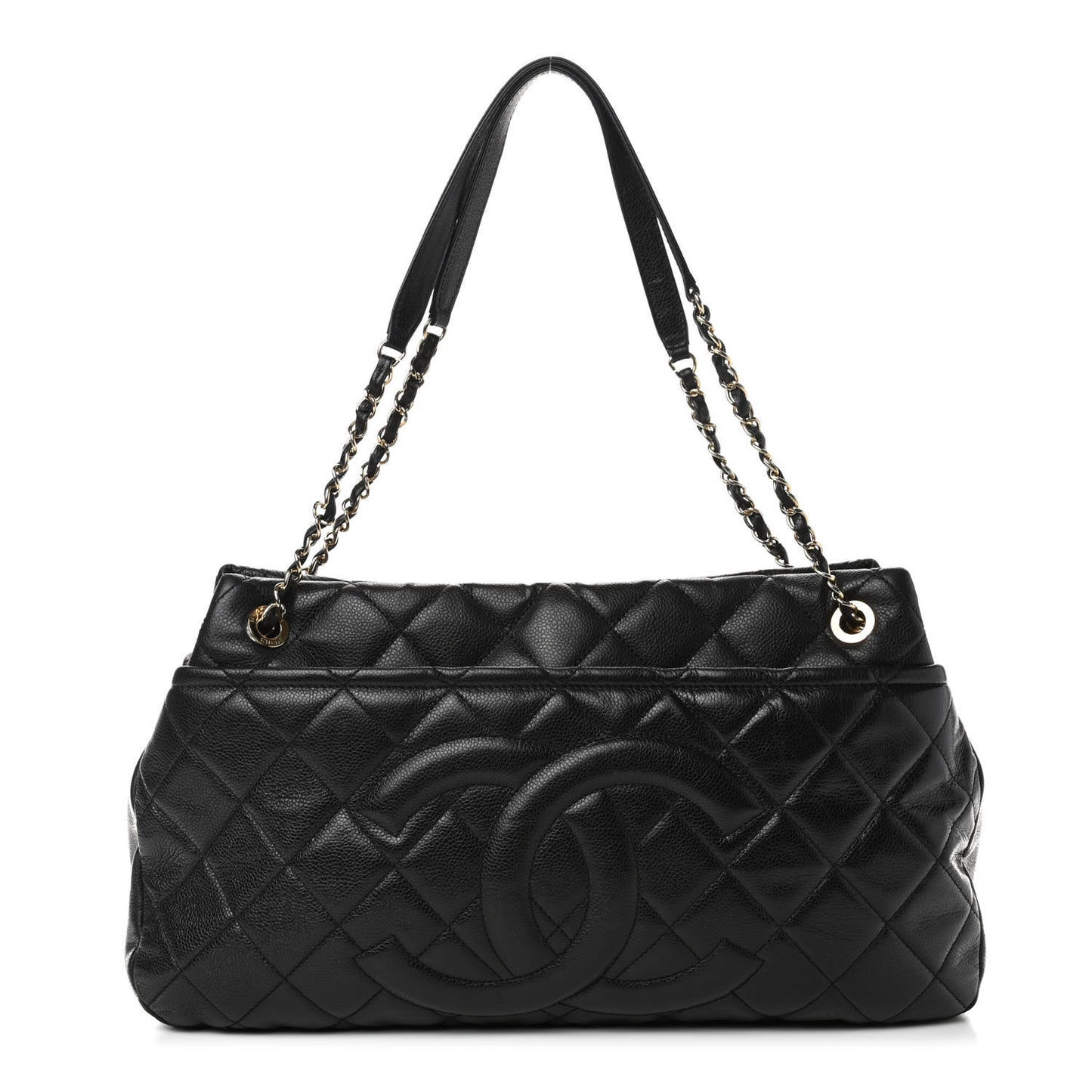 Caviar Quilted Timeless CC Soft Tote Black