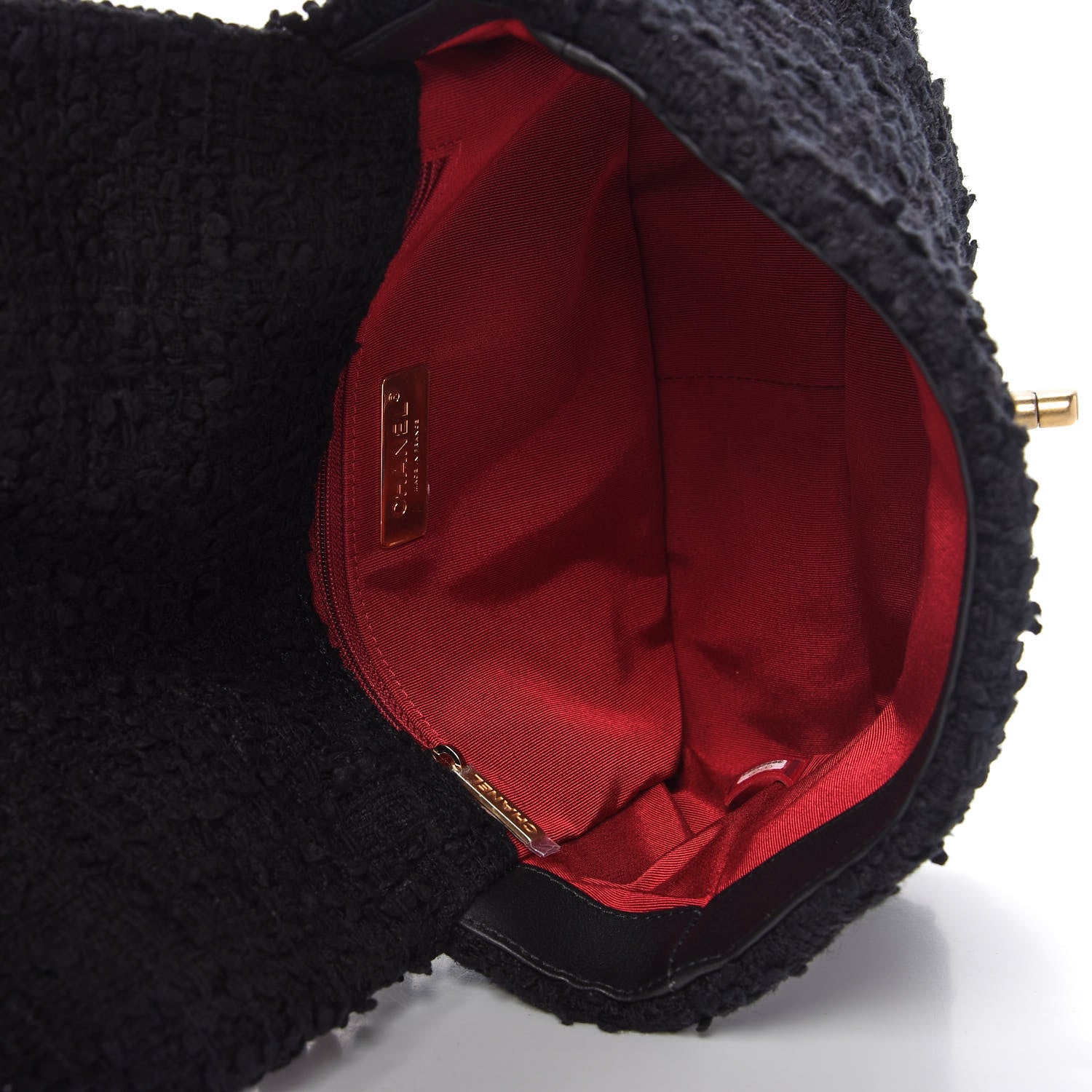 Chanel Tweed Quilted Medium Chanel 19 Flap Black 5 of 9