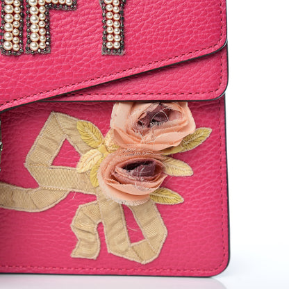 Gucci Pebbled Calfskin Embellished Guccify Small Dionysus Shoulder Bag Rosa 12 of 14