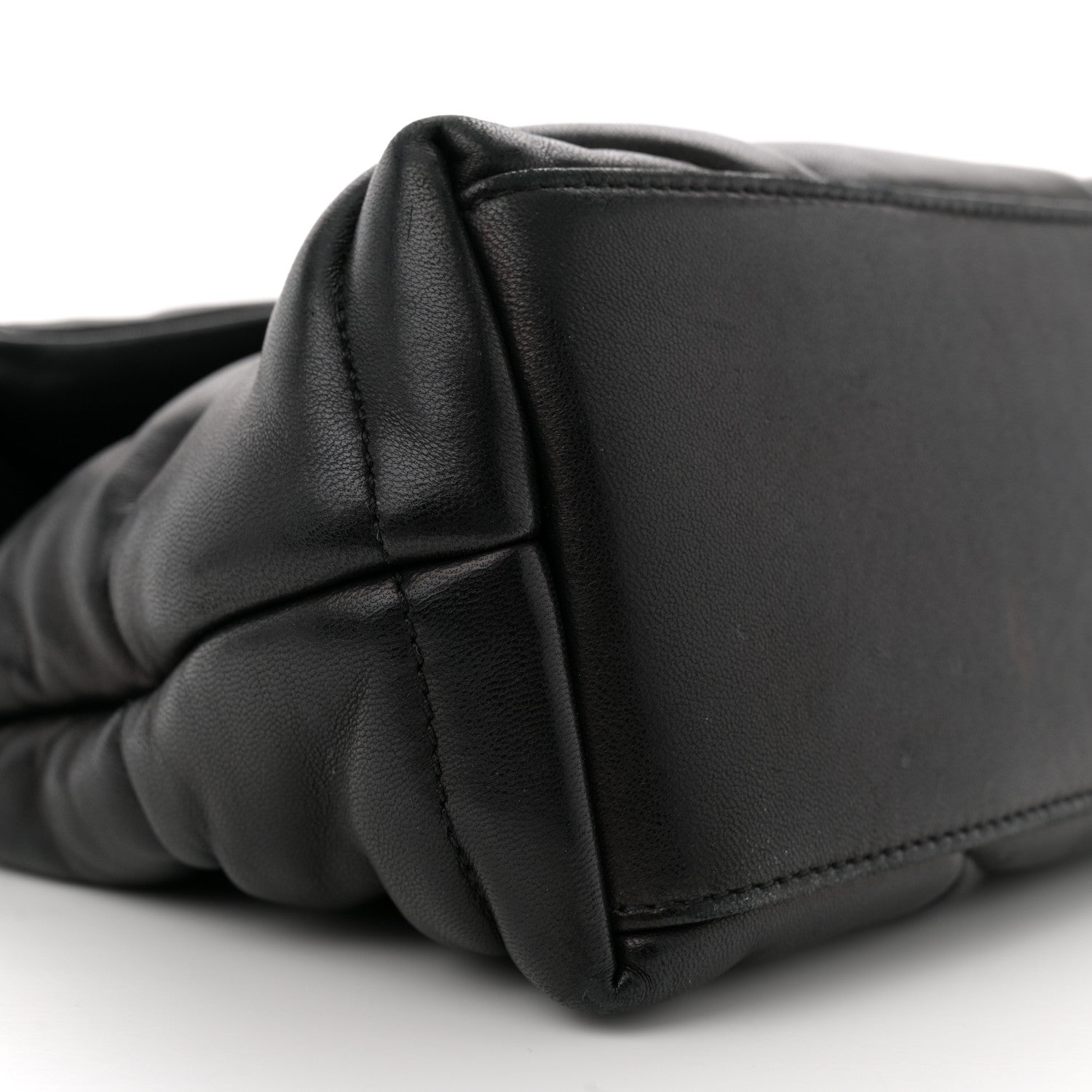 Saint Laurent Lambskin Quilted Small Loulou Puffer Monogram Chain Satchel Black 9 of 11