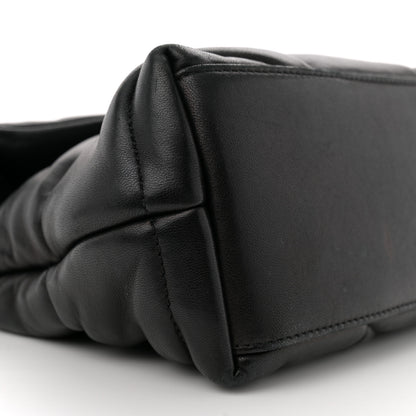 Saint Laurent Lambskin Quilted Small Loulou Puffer Monogram Chain Satchel Black 9 of 11