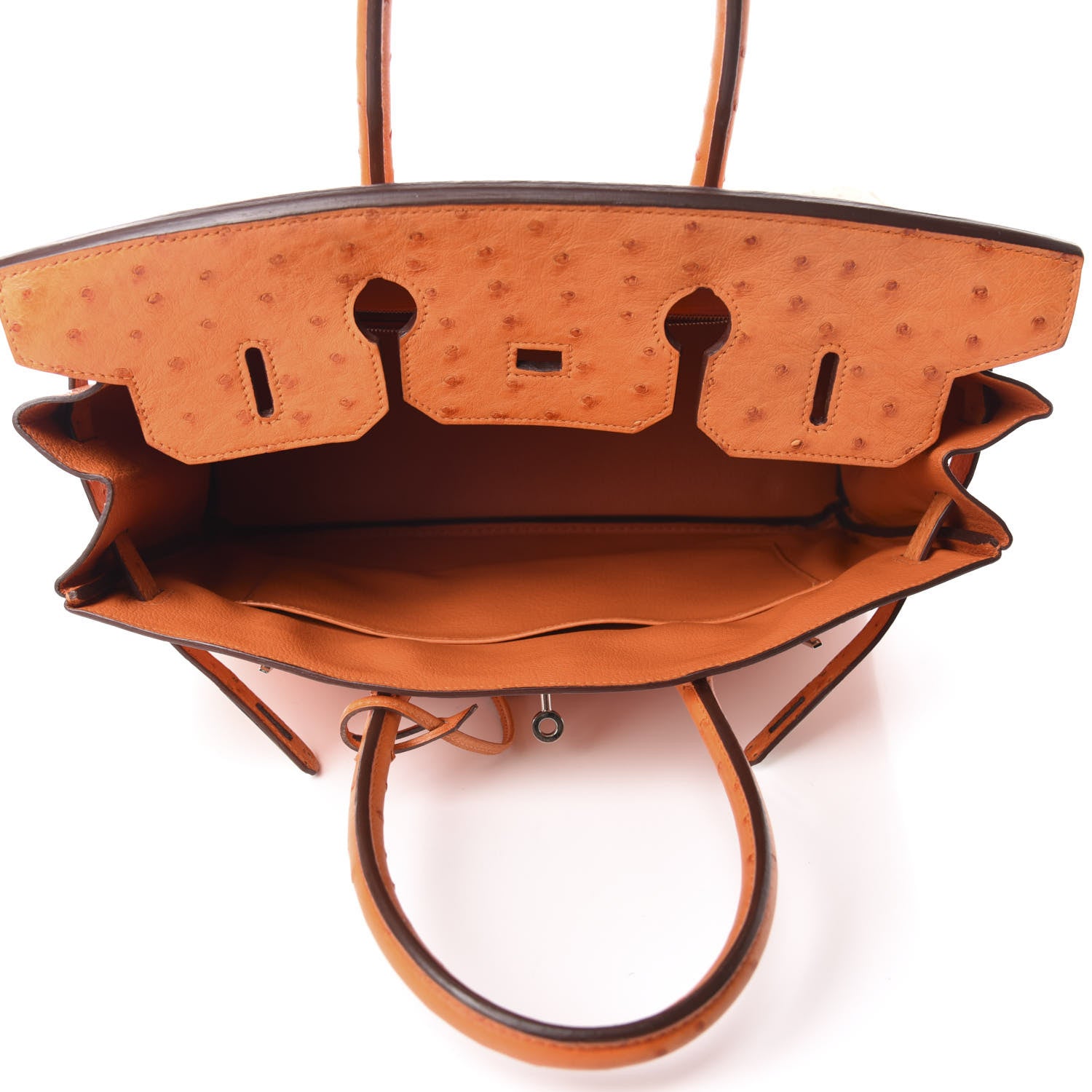Hermes Ostrich Birkin 35 Orange 17 of 41