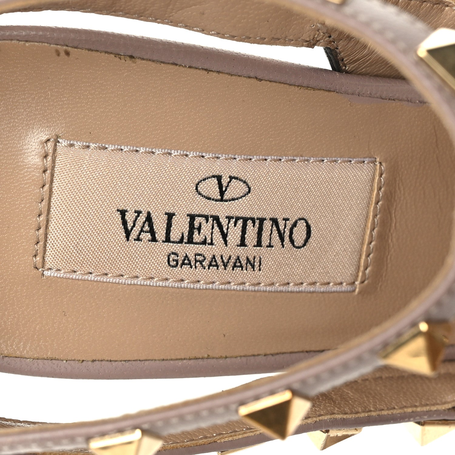 Valentino Garavani Patent Nappa Rockstud Ankle Strap 100mm Pumps 37.5 Black Poudre 6 of 7