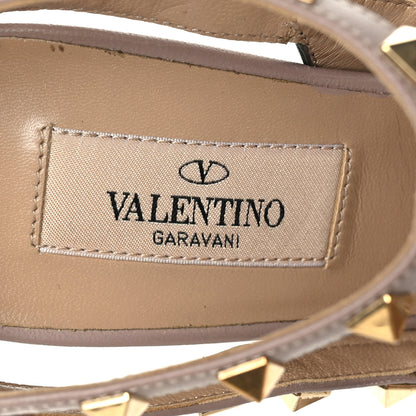 Valentino Garavani Patent Nappa Rockstud Ankle Strap 100mm Pumps 37.5 Black Poudre 6 of 7