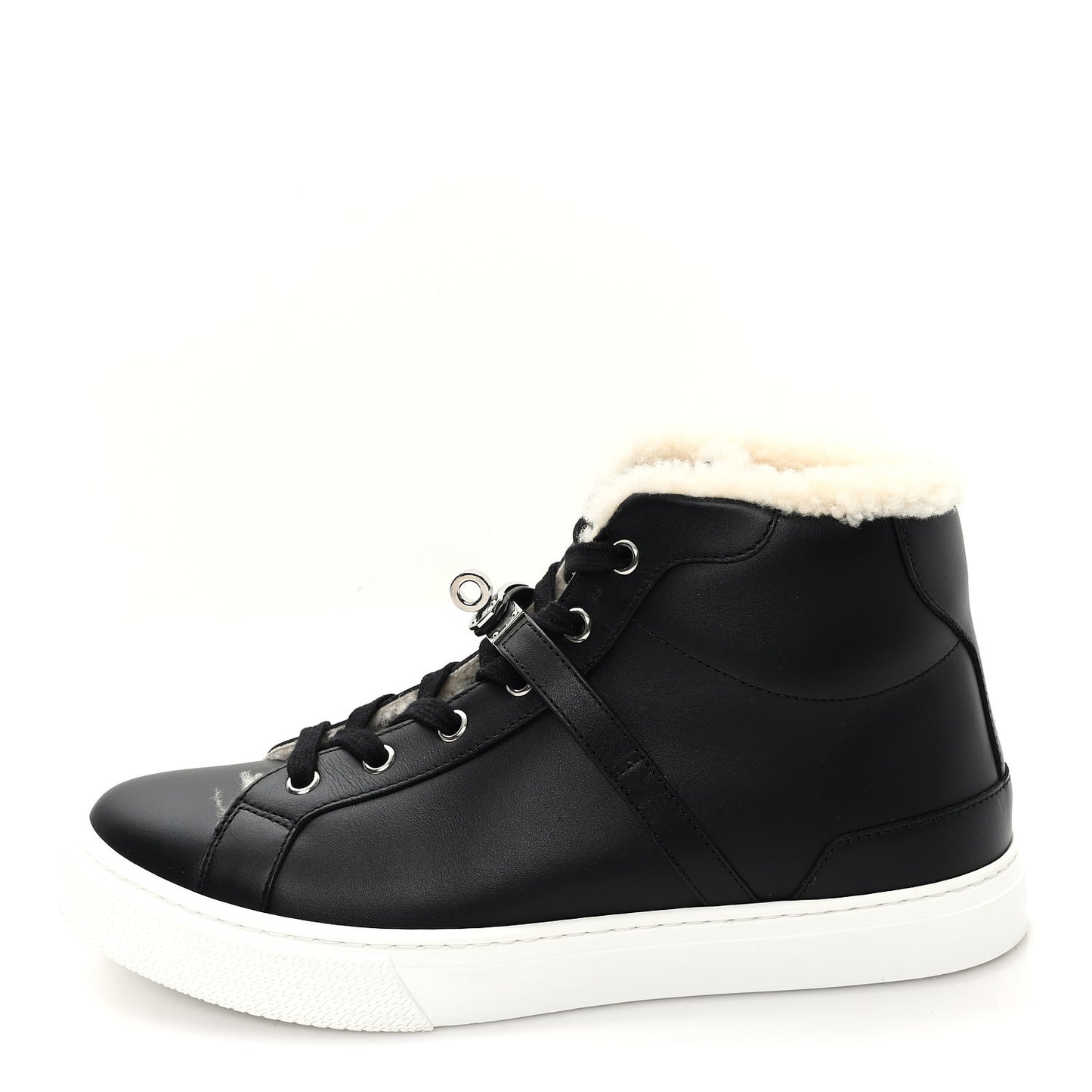 Calfskin Woolskin Daydream Sneakers 39 Black Ecru