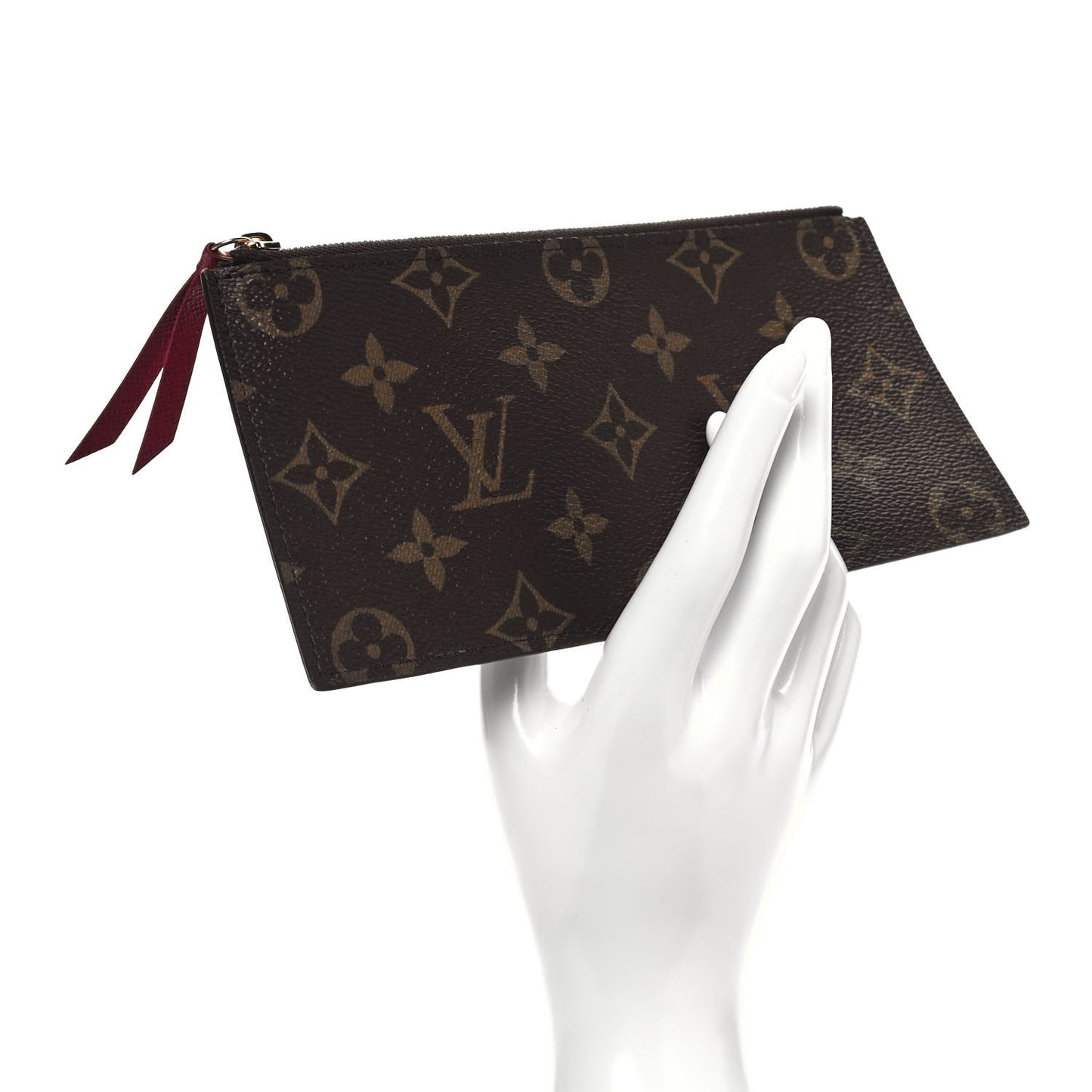 Monogram Felicie Chain Wallet Zippered Insert Fuchsia