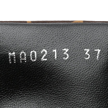 Louis Vuitton LV X YK Nylon Monogram Embroidered Faces Pool Pillow Flat Comfort Mule 37 Cacao Brown 6 of 9